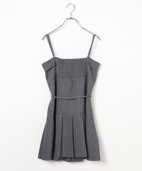 3.3 Field Trip （3.3フィールドトリップ）の「3.3 Field Trip／襟付きプリーツキャミワンピース（ワンピース・レディース・ブラック/グレー・SMALL/MEDIUM）」の16枚目の写真