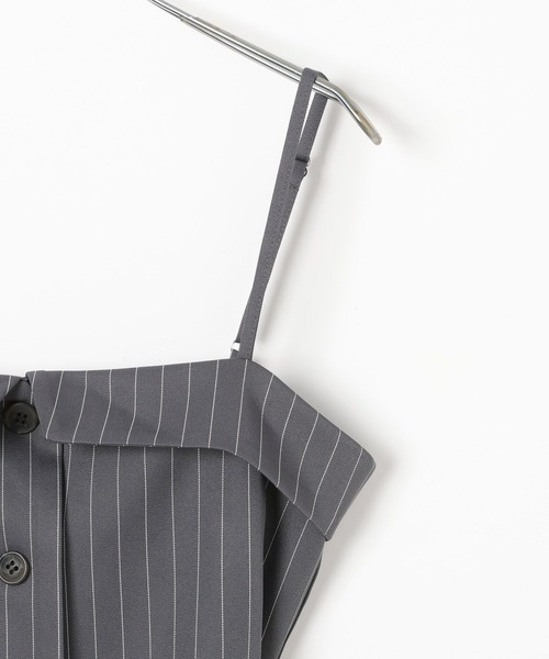 3.3 Field Trip （3.3フィールドトリップ）の「3.3 Field Trip／襟付きプリーツキャミワンピース（ワンピース・レディース・ブラック/グレー・SMALL/MEDIUM）」の18枚目の写真