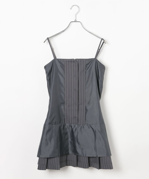 3.3 Field Trip （3.3フィールドトリップ）の「3.3 Field Trip／襟付きプリーツキャミワンピース（ワンピース・レディース・ブラック/グレー・SMALL/MEDIUM）」の22枚目の写真