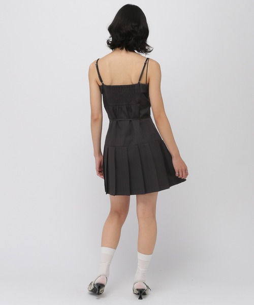 3.3 Field Trip （3.3フィールドトリップ）の「3.3 Field Trip／襟付きプリーツキャミワンピース（ワンピース・レディース・ブラック/グレー・SMALL/MEDIUM）」の12枚目の写真