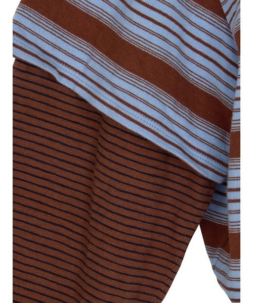ELCHELE（エルチェレ）の「LAYERED BORDER LS TEE（Tシャツ/カットソー・レディース・ネイビー/ブラウン・FREE）」の17枚目の写真
