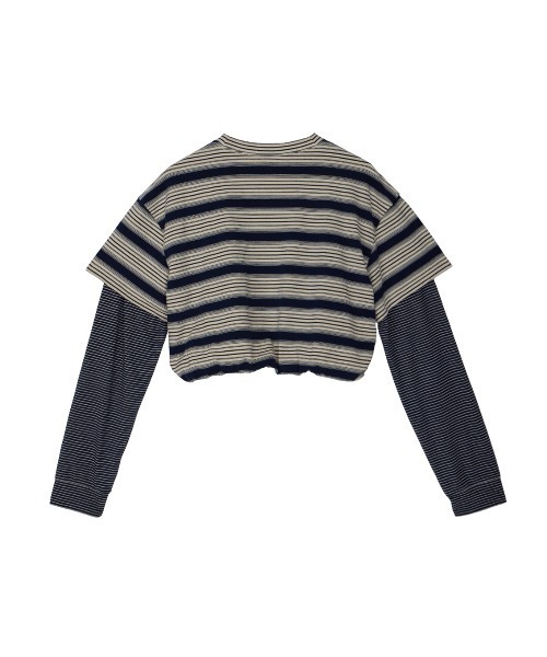 ELCHELE（エルチェレ）の「LAYERED BORDER LS TEE（Tシャツ/カットソー・レディース・ネイビー/ブラウン・FREE）」の21枚目の写真