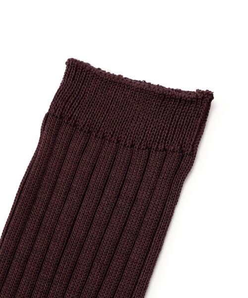 MARGARET HOWELL(マーガレットハウエル)の「SILK COTTON RIB SOCKS(ソックス/靴下・レディース・ホワイト系その他2/ブラック/ワイン系1・FREE)」の4枚目の写真