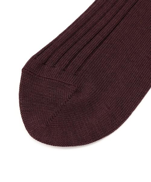 MARGARET HOWELL(マーガレットハウエル)の「SILK COTTON RIB SOCKS(ソックス/靴下・レディース・ホワイト系その他2/ブラック/ワイン系1・FREE)」の6枚目の写真