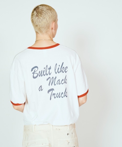 ROOPTOKYO(ループトウキョウ)の「MACK TRUCKS / マック・トラックス 70s ringer tee リンガーTシャツ 2026年 夏 夏服(Tシャツ/カットソー・メンズ・チャコールグレー/ホワイト×レッド/ホワイト×ブラック・M/L/XL)」の9枚目の写真