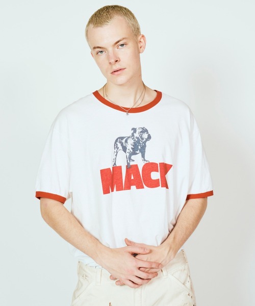 ROOPTOKYO(ループトウキョウ)の「MACK TRUCKS / マック・トラックス 70s ringer tee リンガーTシャツ 2026年 夏 夏服(Tシャツ/カットソー・メンズ・チャコールグレー/ホワイト×レッド/ホワイト×ブラック・M/L/XL)」の5枚目の写真