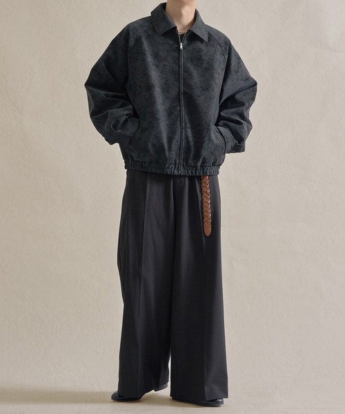 epnok（エプノック）の「モダンヴィンテージショートZIPブルゾン（ブルゾン・メンズ・ブラック系2/ブラック系1・SMALL/MEDIUM/LARGE）」の4枚目の写真