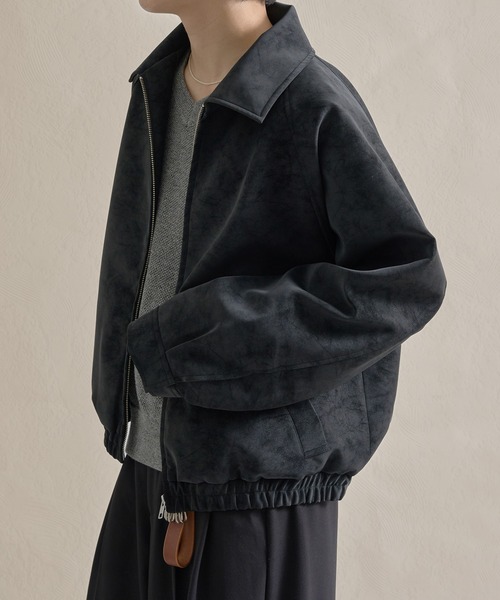 epnok（エプノック）の「モダンヴィンテージショートZIPブルゾン（ブルゾン・メンズ・ブラック系2/ブラック系1・SMALL/MEDIUM/LARGE）」の11枚目の写真