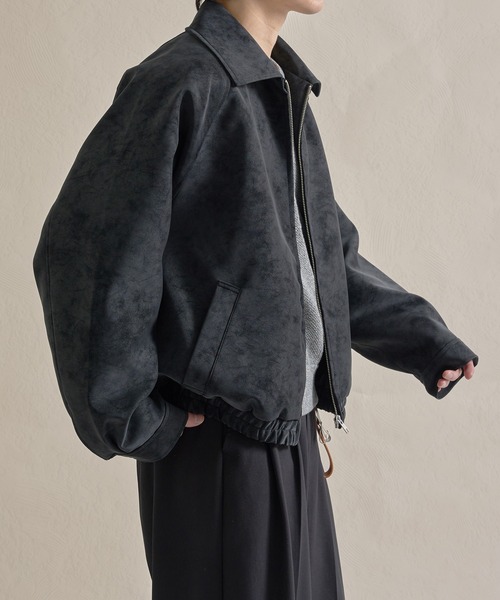 epnok（エプノック）の「モダンヴィンテージショートZIPブルゾン（ブルゾン・メンズ・ブラック系2/ブラック系1・SMALL/MEDIUM/LARGE）」の13枚目の写真