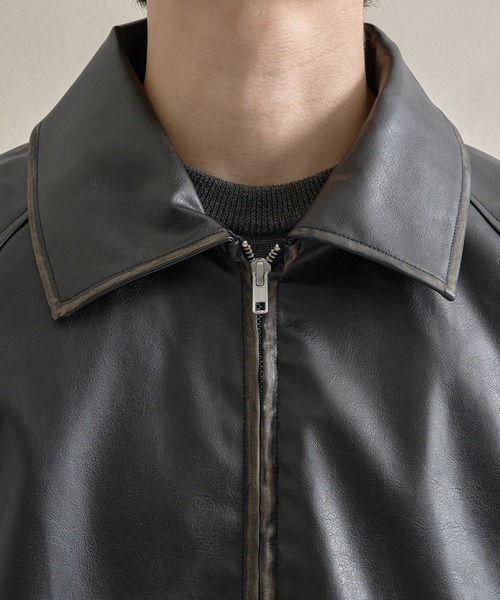 epnok（エプノック）の「モダンヴィンテージショートZIPブルゾン（ブルゾン・メンズ・ブラック系2/ブラック系1・SMALL/MEDIUM/LARGE）」の15枚目の写真
