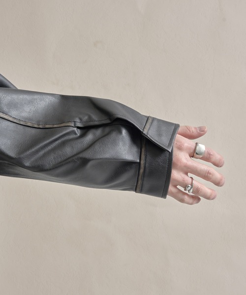 epnok（エプノック）の「モダンヴィンテージショートZIPブルゾン（ブルゾン・メンズ・ブラック系2/ブラック系1・SMALL/MEDIUM/LARGE）」の16枚目の写真