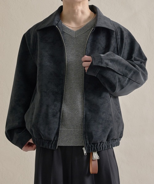 epnok（エプノック）の「モダンヴィンテージショートZIPブルゾン（ブルゾン・メンズ・ブラック系2/ブラック系1・SMALL/MEDIUM/LARGE）」の10枚目の写真