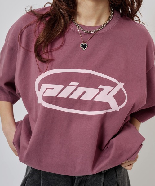 atmos pink(アトモスピンク)の「atmos pink Oval Logo T-shirt / アトモス ピンク オーバル ロゴ T-シャツ(Tシャツ/カットソー・レディース・ホワイト/ピンク/ブラック・FREE)」の22枚目の写真