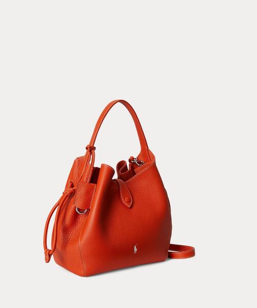 POLO RALPH LAUREN（ポロ ラルフ ローレン）の「Polo Play レザー ドローストリング バッグ（ショルダーバッグ・レディース・オレンジ・ONE）」の9枚目の写真