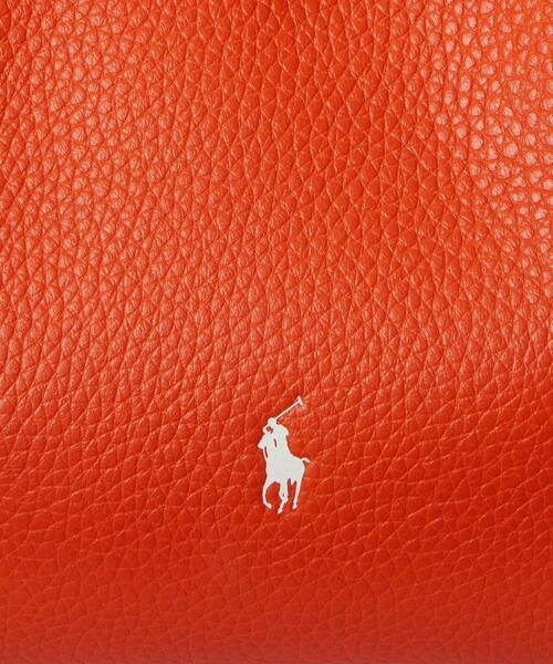 POLO RALPH LAUREN（ポロ ラルフ ローレン）の「Polo Play レザー ドローストリング バッグ（ショルダーバッグ・レディース・オレンジ・ONE）」の4枚目の写真