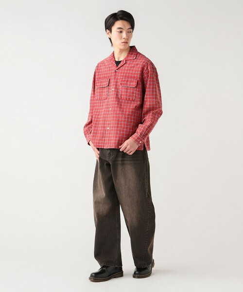 BEAMS HEART(ビームスハート)の「【5/21値下げ】フェード チェック ネル シャツ(ユニセックス)(シャツ/ブラウス・メンズ・レッド/ネイビー・SMALL/MEDIUM/LARGE)」の4枚目の写真