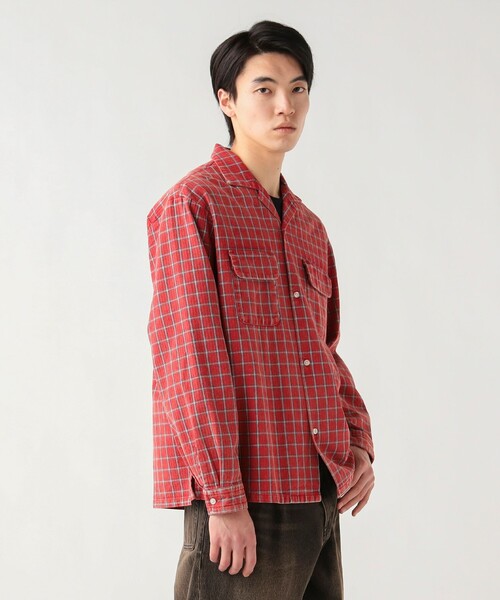 BEAMS HEART(ビームスハート)の「【5/21値下げ】フェード チェック ネル シャツ(ユニセックス)(シャツ/ブラウス・メンズ・レッド/ネイビー・SMALL/MEDIUM/LARGE)」の5枚目の写真