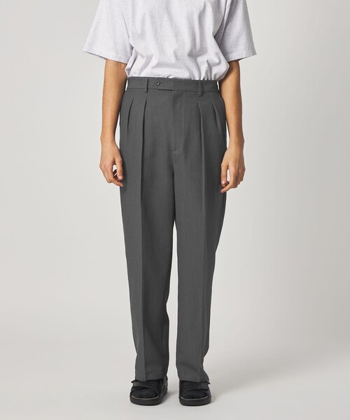 Steven Alan（スティーブンアラン）の「＜Steven Alan＞ PE/L BCR イン ツープリーツ ドレス トラウザーズ ハーフイージーⅡ（スラックス・メンズ・ダークグレー/ブラック・S/M/L/XL）」の21枚目の写真