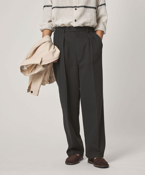 Steven Alan(スティーブンアラン)の「<Steven Alan> PE/L BCR イン ツープリーツ ドレス トラウザーズ ハーフイージーⅡ(スラックス・メンズ・ダークグレー/ブラック・S/M/L/XL)」の6枚目の写真