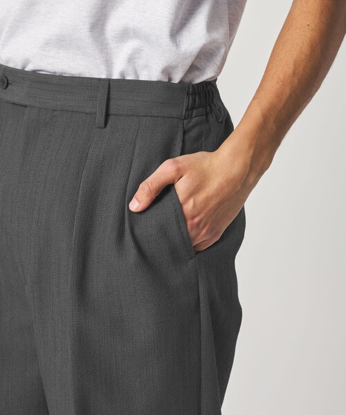 Steven Alan（スティーブンアラン）の「＜Steven Alan＞ PE/L BCR イン ツープリーツ ドレス トラウザーズ ハーフイージーⅡ（スラックス・メンズ・ダークグレー/ブラック・S/M/L/XL）」の4枚目の写真