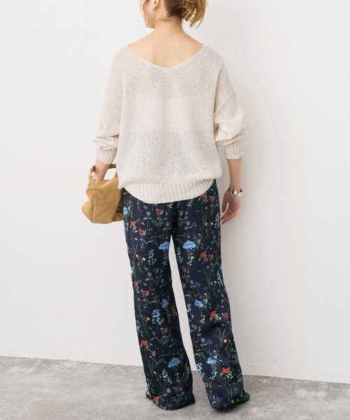 Spick & Span（スピックアンドスパン）の「TICCA / ティッカ 別注フラワープリントパンツ*（その他パンツ・レディース・ネイビー・FREE）」の10枚目の写真