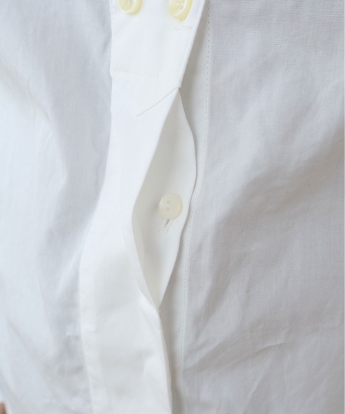 CHILD WOMAN（チャイルドウーマン）の「FINX100/2ブロード W釦シャツ（シャツ/ブラウス・レディース・ホワイト/サックスブルー・FREE）」の17枚目の写真