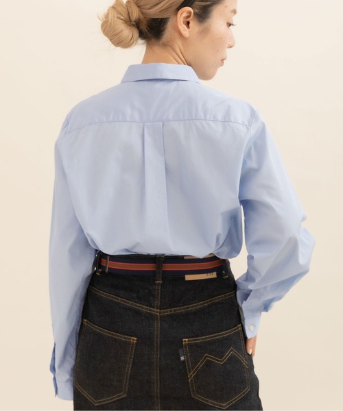 CHILD WOMAN（チャイルドウーマン）の「FINX100/2ブロード W釦シャツ（シャツ/ブラウス・レディース・ホワイト/サックスブルー・FREE）」の6枚目の写真