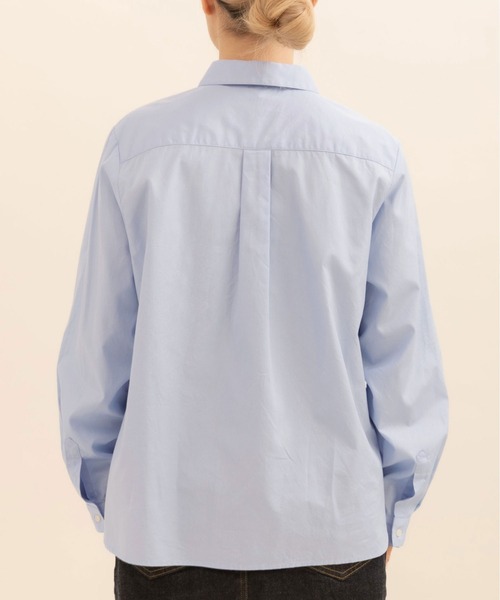 CHILD WOMAN（チャイルドウーマン）の「FINX100/2ブロード W釦シャツ（シャツ/ブラウス・レディース・ホワイト/サックスブルー・FREE）」の20枚目の写真
