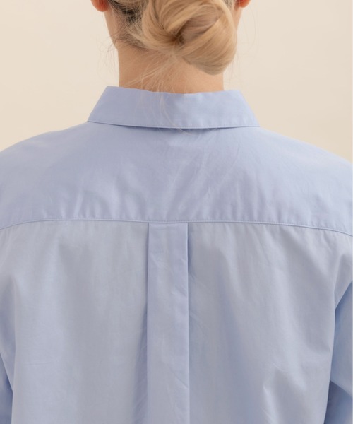 CHILD WOMAN（チャイルドウーマン）の「FINX100/2ブロード W釦シャツ（シャツ/ブラウス・レディース・ホワイト/サックスブルー・FREE）」の22枚目の写真