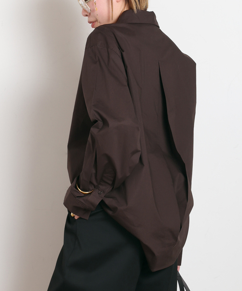 AP STUDIO（エーピーストゥディオ）の「【REMAIN/リメイン】Boxy Shirt（シャツ/ブラウス・レディース・ブラウン/ホワイト・FREE）」の3枚目の写真