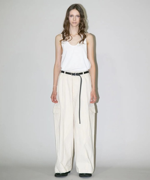 my beautiful landlet(マイビューティフルランドレット)の「【my beautiful landlet】 PIGMENT PRINT WASHED DENIM WIDE CARGO PANTS - kinari(その他パンツ・メンズ・キナリ・0/1/2)」の12枚目の写真
