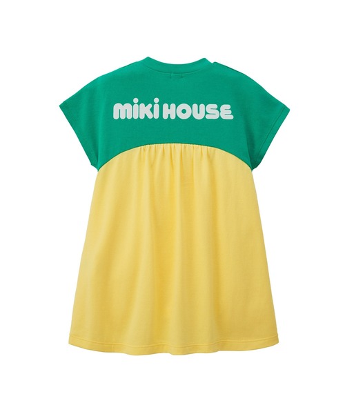 MIKI HOUSE（ミキハウス）の「【WEB限定】バイカラーバックロゴ半袖ワンピース（ワンピース・キッズ・レッド系その他/グリーン・100cm/90cm/80ｃｍ）」の10枚目の写真