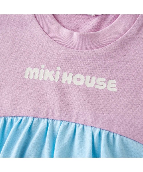 MIKI HOUSE（ミキハウス）の「【WEB限定】バイカラーバックロゴ半袖ワンピース（ワンピース・キッズ・レッド系その他/グリーン・100cm/90cm/80ｃｍ）」の17枚目の写真