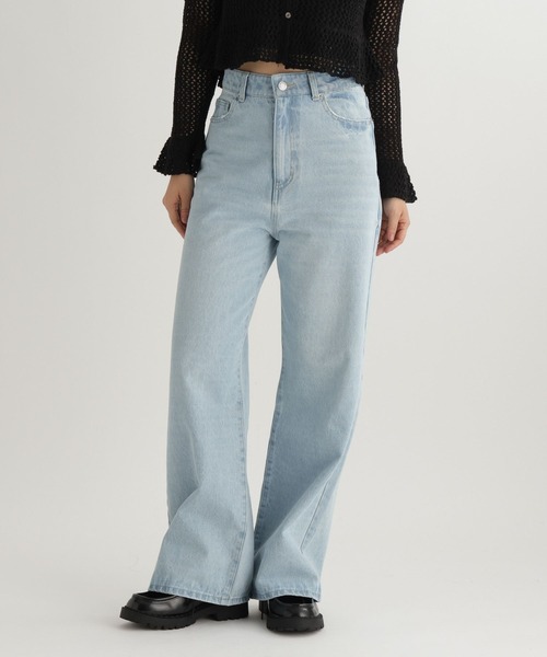 studio CLIP（スタディオクリップ）の「【daily CLIP】ルーズストレートデニム（デニムパンツ・レディース・ブルー/ライトブルー・MEDIUM/LARGE）」の19枚目の写真