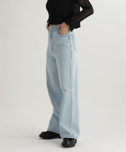 studio CLIP（スタディオクリップ）の「【daily CLIP】ルーズストレートデニム（デニムパンツ・レディース・ブルー/ライトブルー・MEDIUM/LARGE）」の17枚目の写真