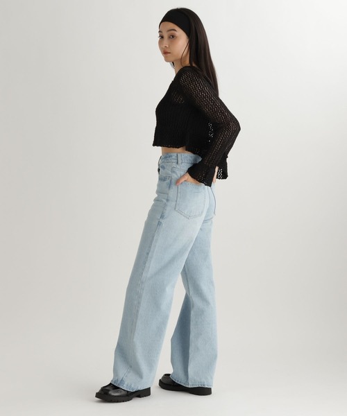 studio CLIP（スタディオクリップ）の「【daily CLIP】ルーズストレートデニム（デニムパンツ・レディース・ブルー/ライトブルー・MEDIUM/LARGE）」の14枚目の写真
