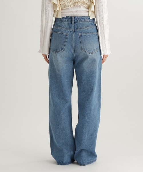 studio CLIP（スタディオクリップ）の「【daily CLIP】ルーズストレートデニム（デニムパンツ・レディース・ブルー/ライトブルー・MEDIUM/LARGE）」の10枚目の写真