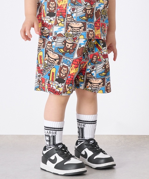 XLARGE KIDS（エクストララージキッズ）の「コミックファニーゴリラ ショートパンツ（その他パンツ・キッズ・ブルー/レモンイエロー・140cm/130cm/120cm/110cm/100cm/80ｃｍ/90cm）」の2枚目の写真