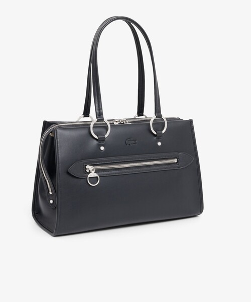 LACOSTE（ラコステ）の「セリス ワントーンハンドルバッグ（ハンドバッグ・レディース・ベージュ/ブラック・FREE）」の5枚目の写真