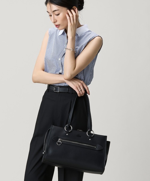 LACOSTE（ラコステ）の「セリス ワントーンハンドルバッグ（ハンドバッグ・レディース・ベージュ/ブラック・FREE）」の14枚目の写真