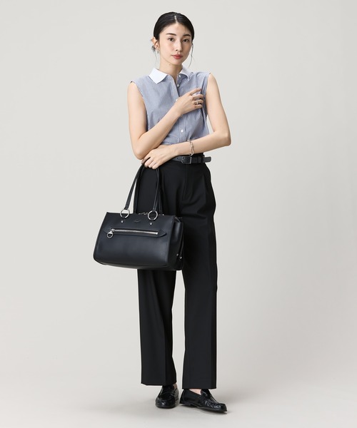 LACOSTE（ラコステ）の「セリス ワントーンハンドルバッグ（ハンドバッグ・レディース・ベージュ/ブラック・FREE）」の9枚目の写真