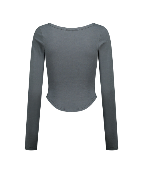 ILLIGO(イリゴ)の「レタリングスリムシャーリングロングスリーブチャコール(Tシャツ/カットソー・レディース・その他・SMALL/MEDIUM)」の5枚目の写真