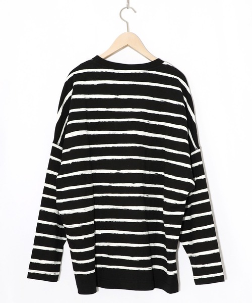 ScoLar Parity（スカラーパリティ）の「361113：画家ネコボーダーTシャツ（Tシャツ/カットソー・レディース・ブルー/オフホワイト/ブラック・M）」の20枚目の写真