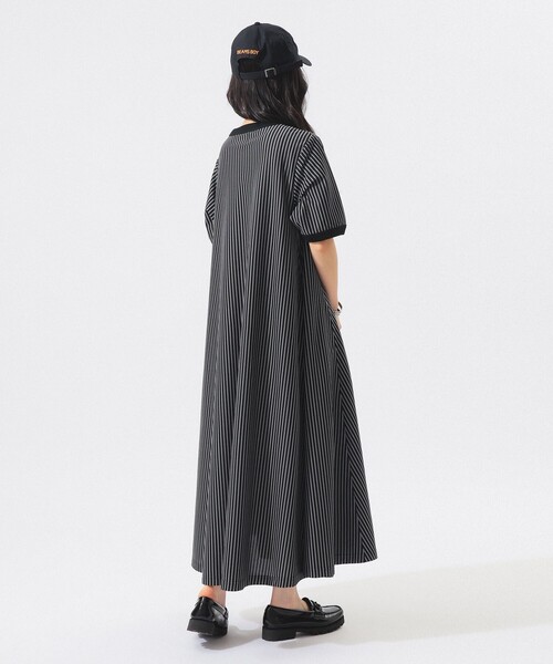 BEAMS BOY（ビームスボーイ）の「カット ツイル マキシ ワンピース（ワンピース・レディース・ブラック/サックスブルー/オリーブ・1/2）」の10枚目の写真
