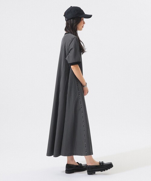 BEAMS BOY（ビームスボーイ）の「カット ツイル マキシ ワンピース（ワンピース・レディース・ブラック/サックスブルー/オリーブ・1/2）」の11枚目の写真