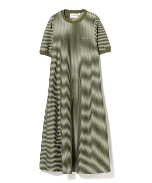 BEAMS BOY（ビームスボーイ）の「カット ツイル マキシ ワンピース（ワンピース・レディース・ブラック/サックスブルー/オリーブ・1/2）」の10枚目の写真