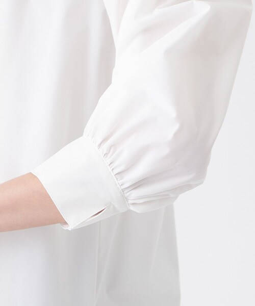 TRANS WORK(トランスワーク)の「【L】【はっ水・ウォッシャブル】フリーモーションタフタブラウス(シャツ/ブラウス・レディース・ブルー/ネイビー/オフホワイト・46/44)」の10枚目の写真