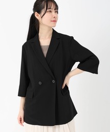 STRAWBERRY-FIELDS（ストロベリーフィールズ）の「シアーリネンライク_7分袖テーラードジャケット（テーラードジャケット）」