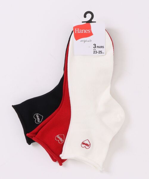 HANES(ヘインズ)の「HANES/ヘインズ ソックス Hanes originals クォーターレングス 3足組 HWSCD202(ソックス/靴下・レディース・マルチ/その他・S)」の4枚目の写真
