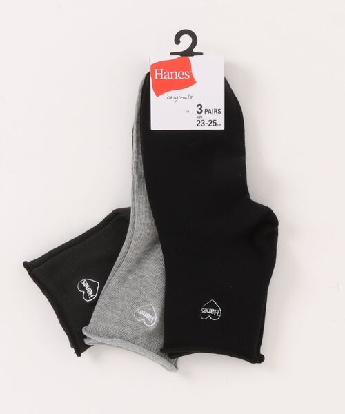HANES(ヘインズ)の「HANES/ヘインズ ソックス Hanes originals クォーターレングス 3足組 HWSCD202(ソックス/靴下・レディース・マルチ/その他・S)」の3枚目の写真